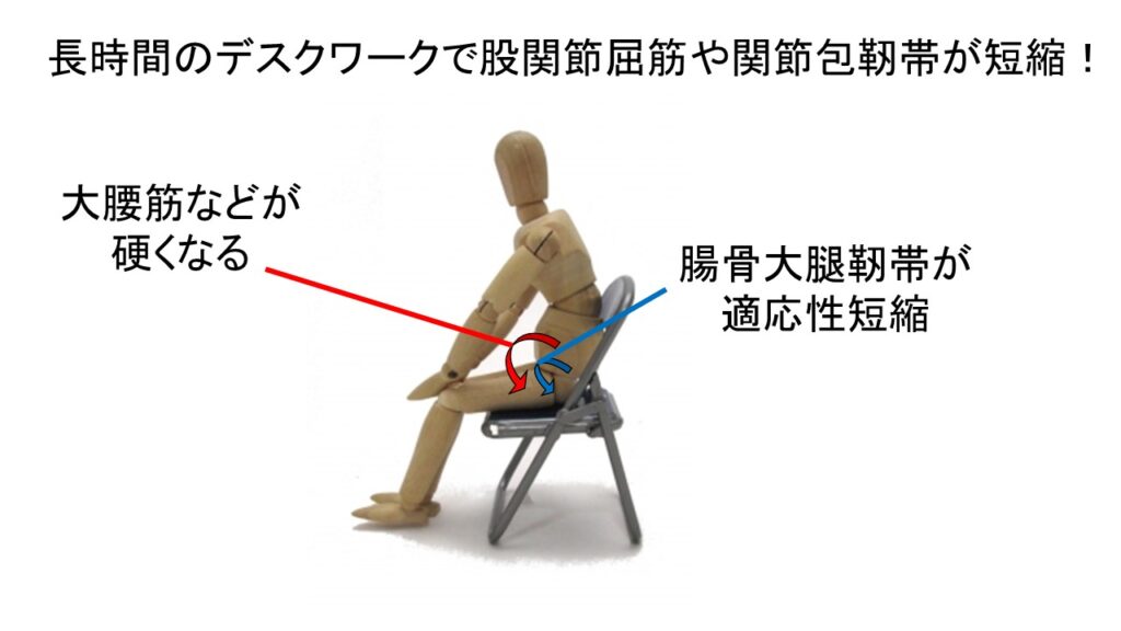 長時間のデスクワークで股関節が固まっていませんか ストレッチサロンmado名古屋